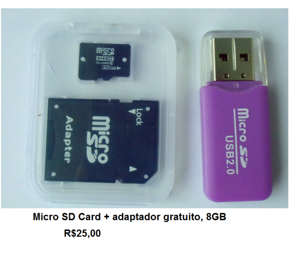 Micro SD Card + adaptador gratuito