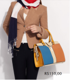 O projeto da forma breve Vintage Fashion Color block bolsa