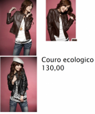 jaqueta de couro fino, casual outwear casaco